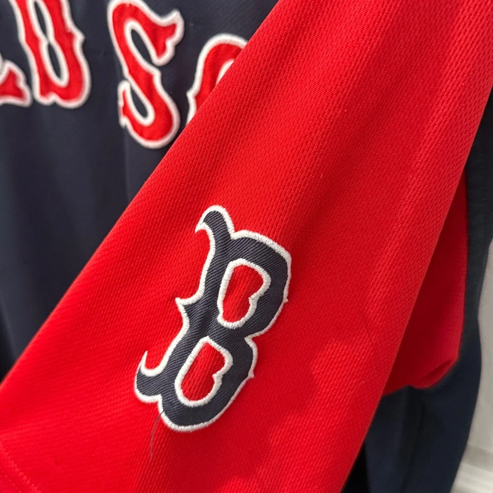 Red and Navy Red Sox Jersey y2k - Picture 3 of 4